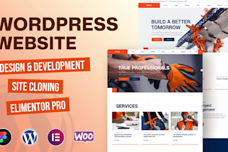 design, clone, and develop wordpress website using elementor