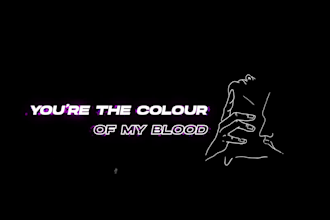 create drawing lyric video