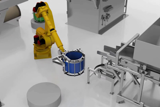 create 3d industrial robotic entertainment arm animation, 3d robotic animation