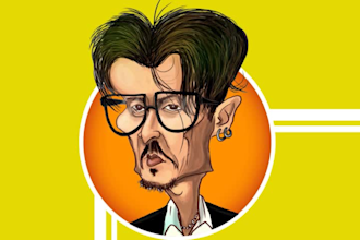 draw a big head funny cartoon caricature comics storyboards