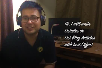 write listicles or list blog articles