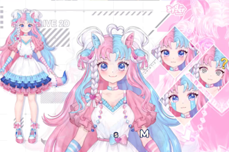 design vtuber model live2d for streaming