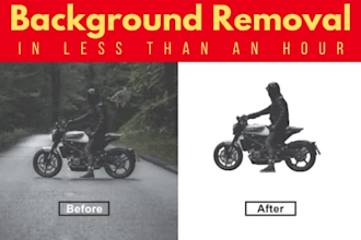 do background removal, cut out objects, and image retouching work in photoshop