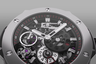 3d watch model 3d watch animation 3d wristwatch   video ad 3d animation video