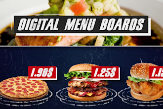 design a digital menu board for you