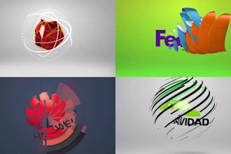 create youtube intro, outro, and logo animation