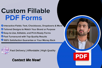 create a fillable PDF form or convert to a fillable PDF form