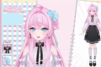 v tuber pet, 2d v tuber model, live2d vtuber model, live 2d character, streaming