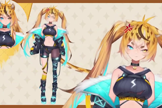 vtuber design 2d vtuber model vtuber pet rigging vbrigger live2d commission 2d