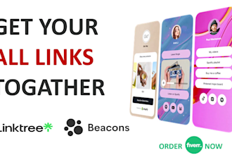setup your linktree, beacons bio link in just 1 hour
