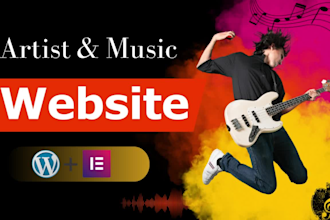 create a music website or artist website  for bands, artist, dj and studios