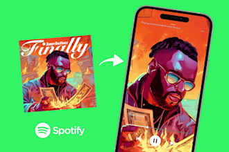 create an 3 to 8 seconds animated cover for spotify canvas