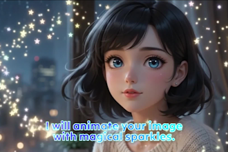 animate your image with aesthetic sparkles and magic effects
