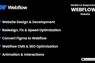design webflow website, figma to webflow, webflow developer