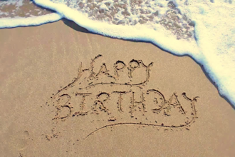 write your beautiful names and greeting beach as video, pic