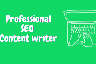 write SEO articles, website content, blog posts as a professional content writer