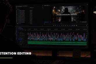 do youtube video editing , high retention , fast turnaround , professional