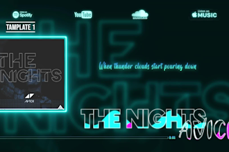 make super cool audio spectrum or music visualizer with lyrics