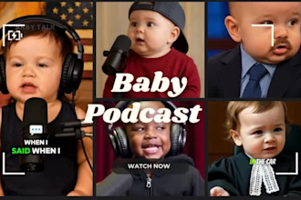 create ai baby podcast ai new baby video funny baby podcast ai video reels