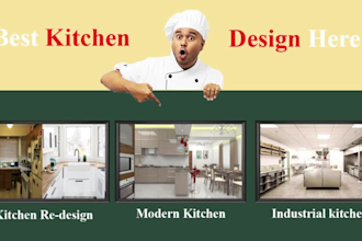 design kitchen closet bar and bathroom in sketchup max render