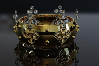 render realistic 3d jewelry design, cgi 3d jewelry animation, 3d jewelry render