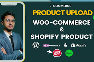 product upload to woo commerce, shopify, or any ecommerce store