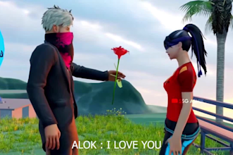 3d animated music video, 3d cartoon music video, 3d character animation, 3dmodel