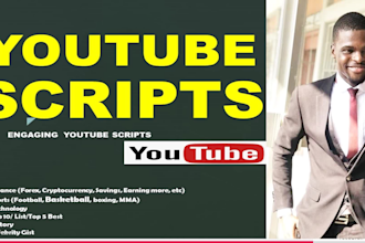 be your youtube scripts writer for your channel
