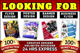 design creative flyers, postcards, and banner designs
