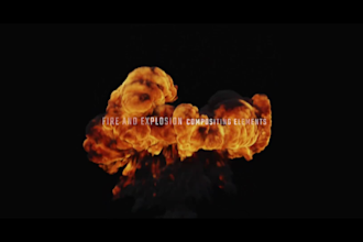 create realistic 3d vfx fire explosion visual effect 3d cgi animation fire smoke