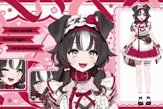 design live2d model vtuber rigging 2d vtuber anime live2d character vtube studio