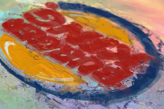 create realistic oil paint animation for logo or text
