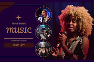 design music website band dj artist website wordpress, wix, squarespace, godaddy
