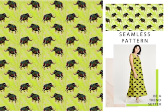 design unique seamless, surface and textile pattern