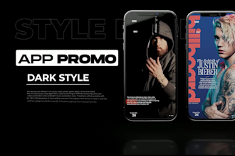 create a modern and professional app promo video or explainer video
