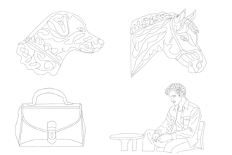 draw custom vector line art illustrations and product outline drawing