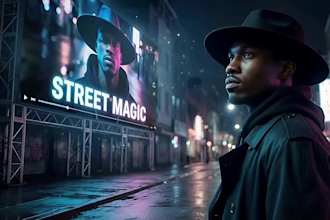 create viral cinematic ai rap music video with dark street visuals hiphop music