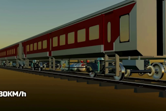 do 3d industrial animation 3d train animation 3d mechanical train animation