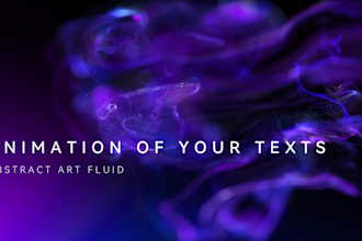 text animations with special effects and motion graphics and animated logo