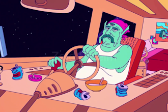 create trippy animated visual lyric music video for the song