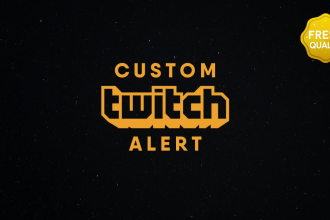 custom professional animated twitch alert for your stream
