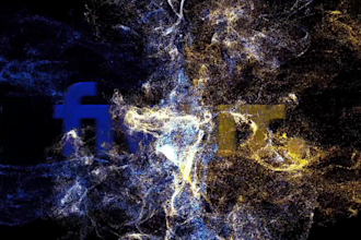 draw your logo with a particles collision