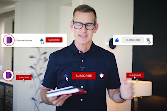 create 5 elegant youtube subscribe buttons