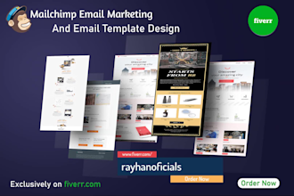do mailchimp email marketing, template design, autoresponder