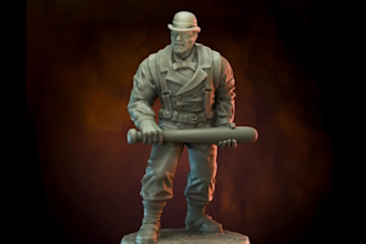design 3d miniature model, sculpt 3d character model, dnd game piece 3d figurine