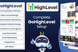 design gohighlevel funnel, website, ai automations, ai chatbot as ghl expert