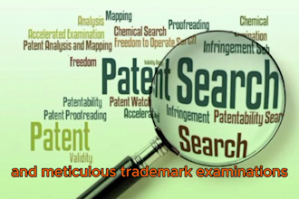 do patent search, uspto trademark check, and intellectual property research