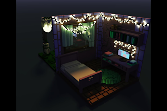 design custom 3d voxel art and voxel model for games
