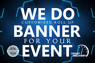 design custom rollup banners within 24 hours