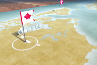 make 3d travel map animation